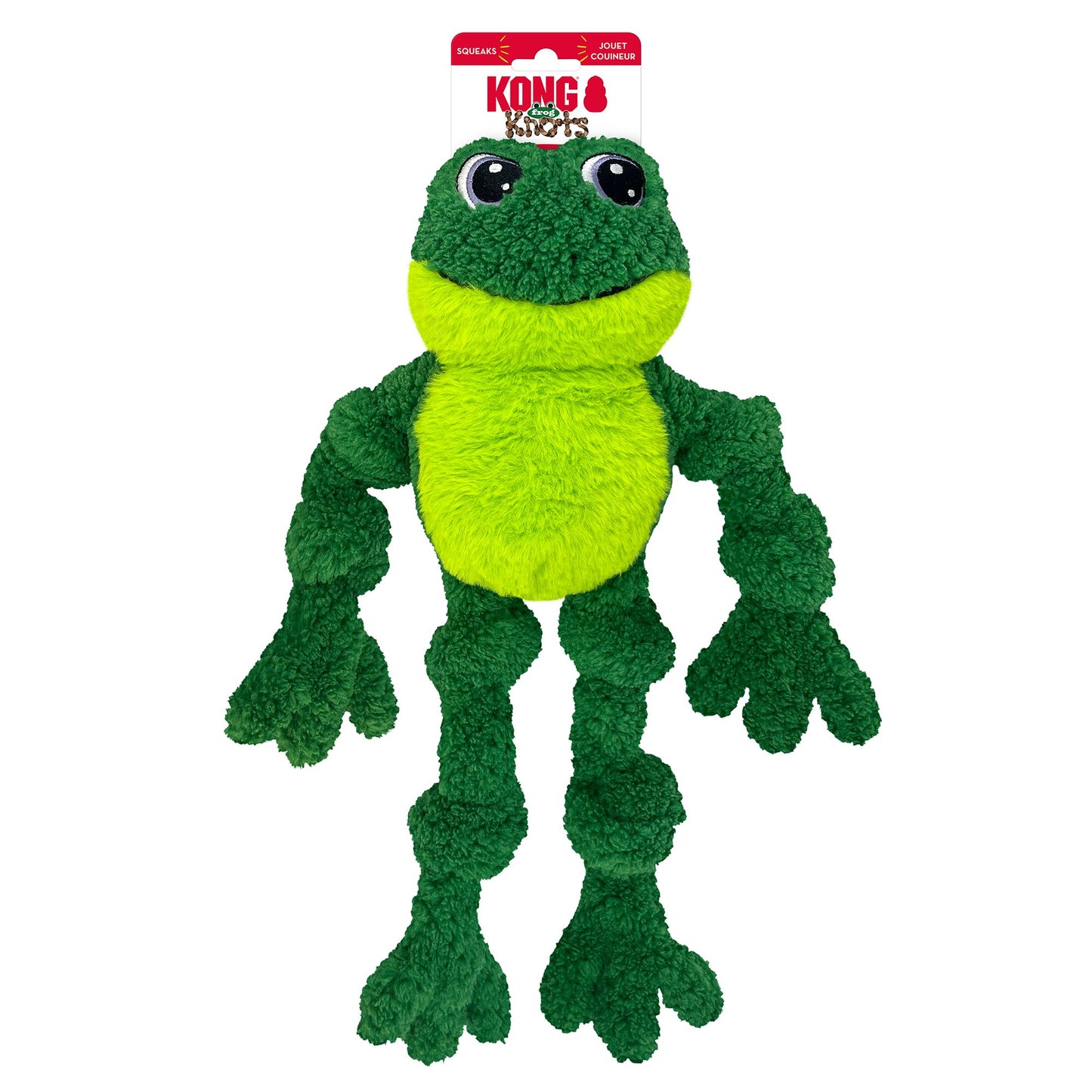Kong Knots Frog Squeaker Dog Toy - LG/XL