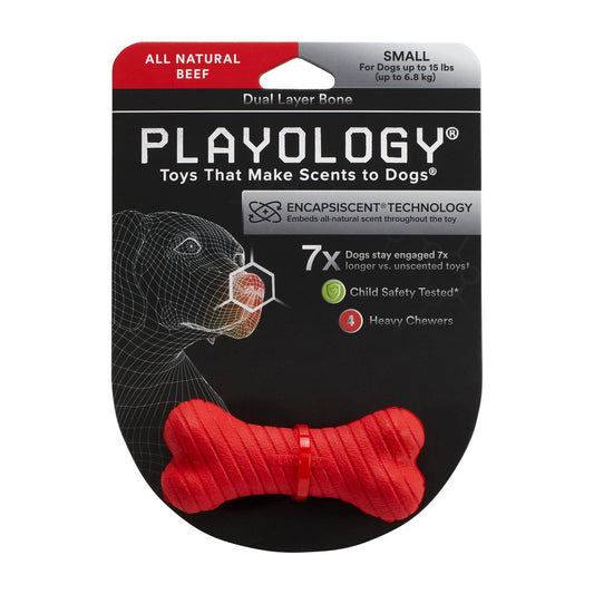 Playology Beef Scented Bone - Small