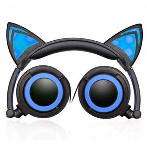 HYPE Cat Ear LED Headphones - Blue