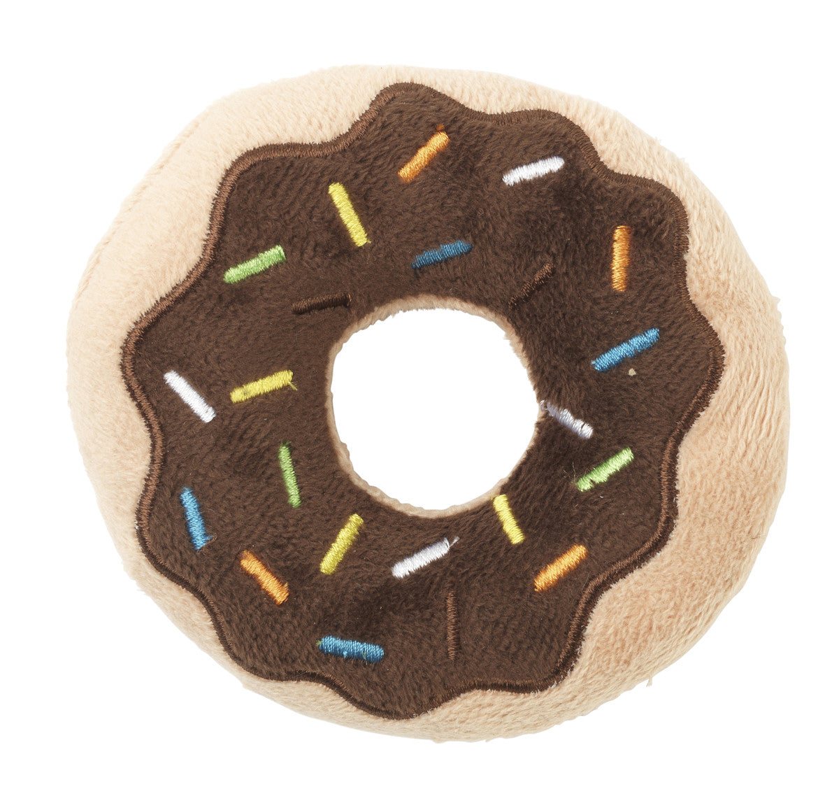 FuzzYard Dog Toy Donuts 2pk - Chocolate and Strawberry