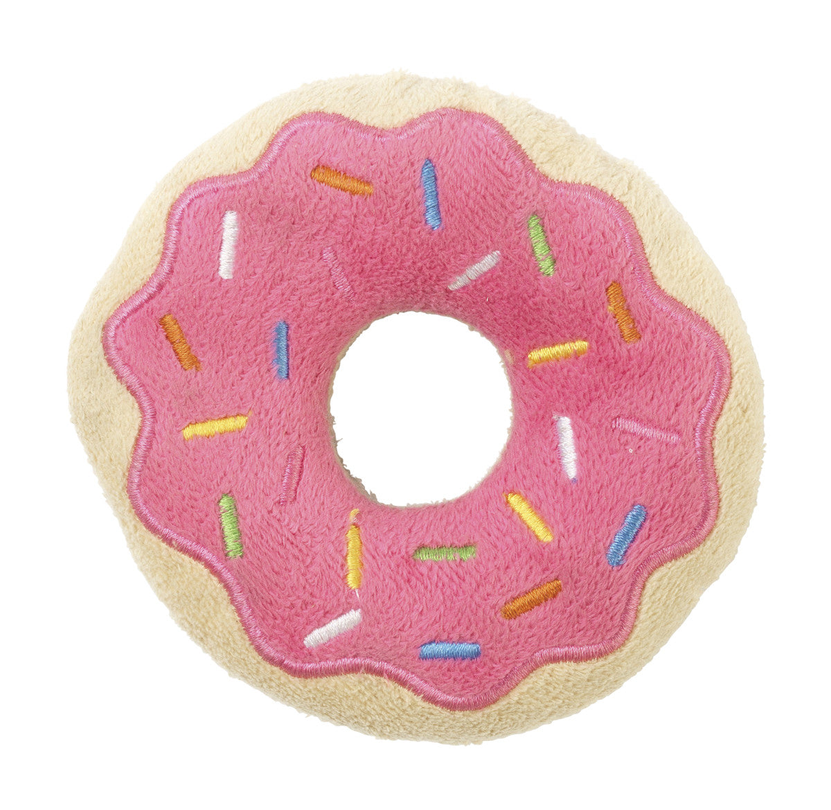 FuzzYard Dog Toy Donuts 2pk - Chocolate and Strawberry