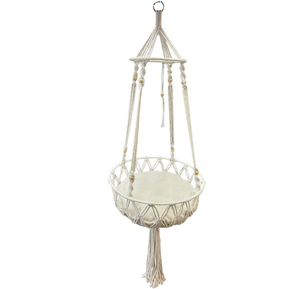 Macramé Hanging Cat Hammock