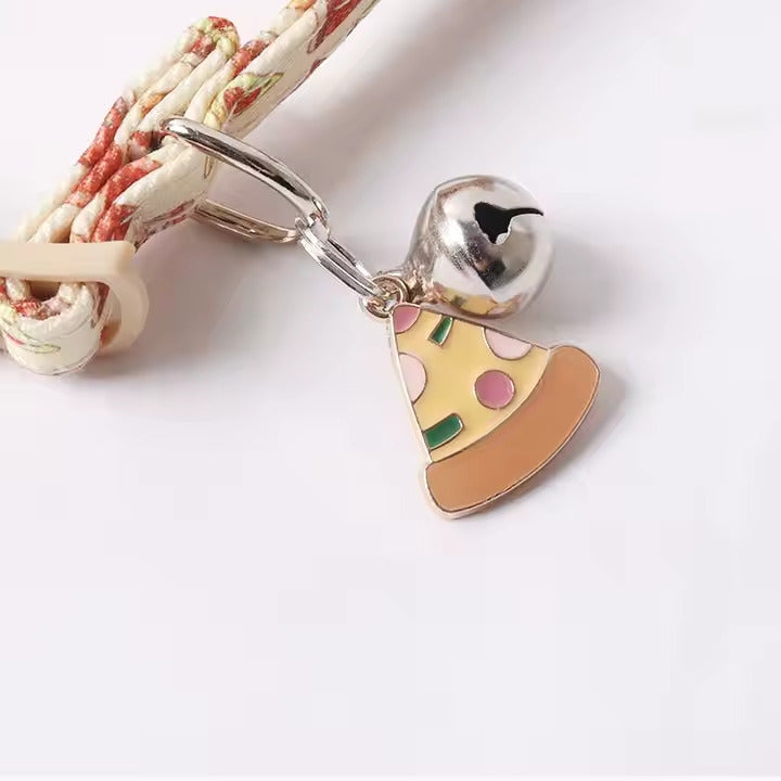 Lapel Cat Collar - Pizza