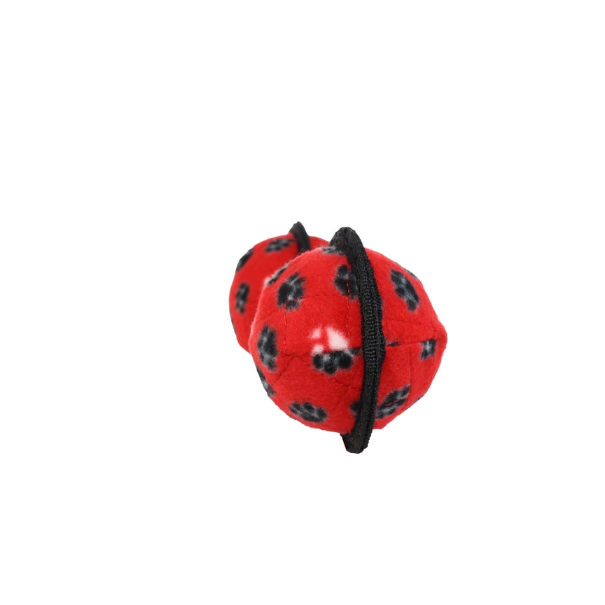 Tuffy Jr. 2 Ball Tug Toy - Red