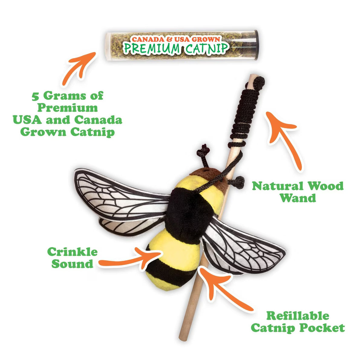 Get Buzzed Bee Cat Teaser Wand