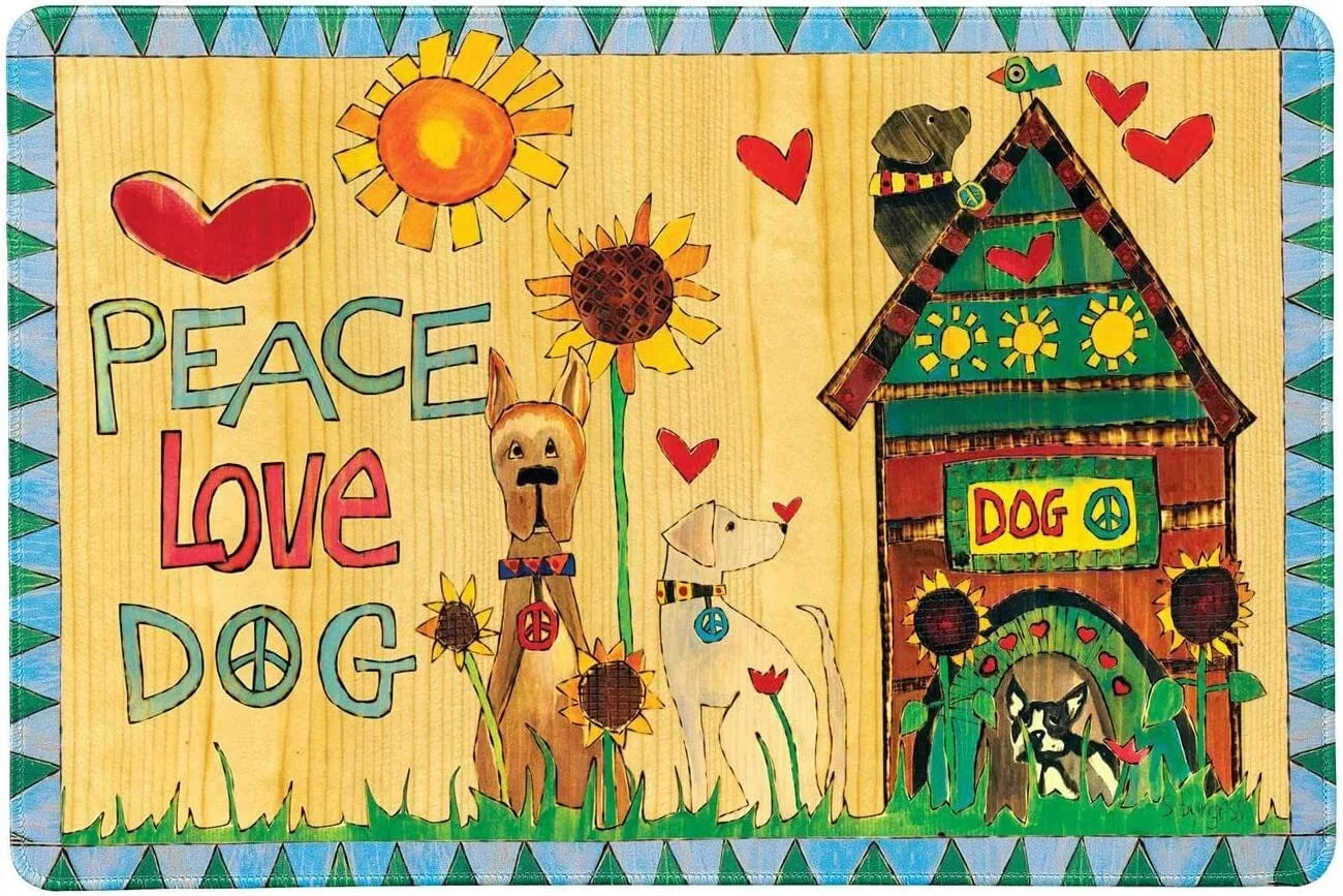 Peace, Love, Dog Placemat
