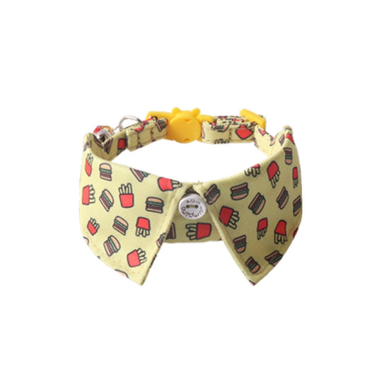 Lapel Cat Collar - Burger & Fries