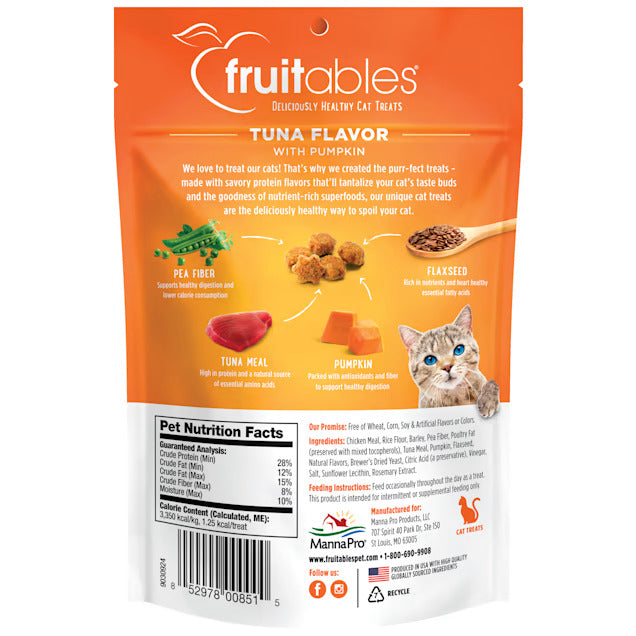 Fruitables Crunchy Cat Treats - Tuna & Pumpkin
