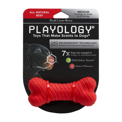 Playology Beef Scented Bone - Medium