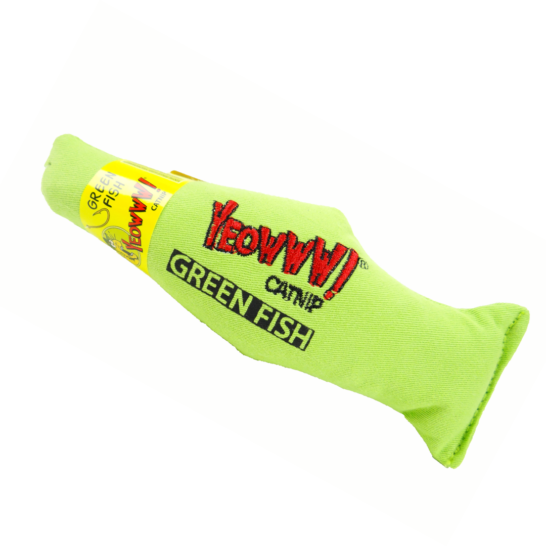 Yeowww! Green Fish Catnip Toy