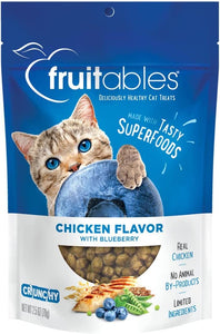 Fruitables Crunchy Cat Treats - Chicken & Blueberry
