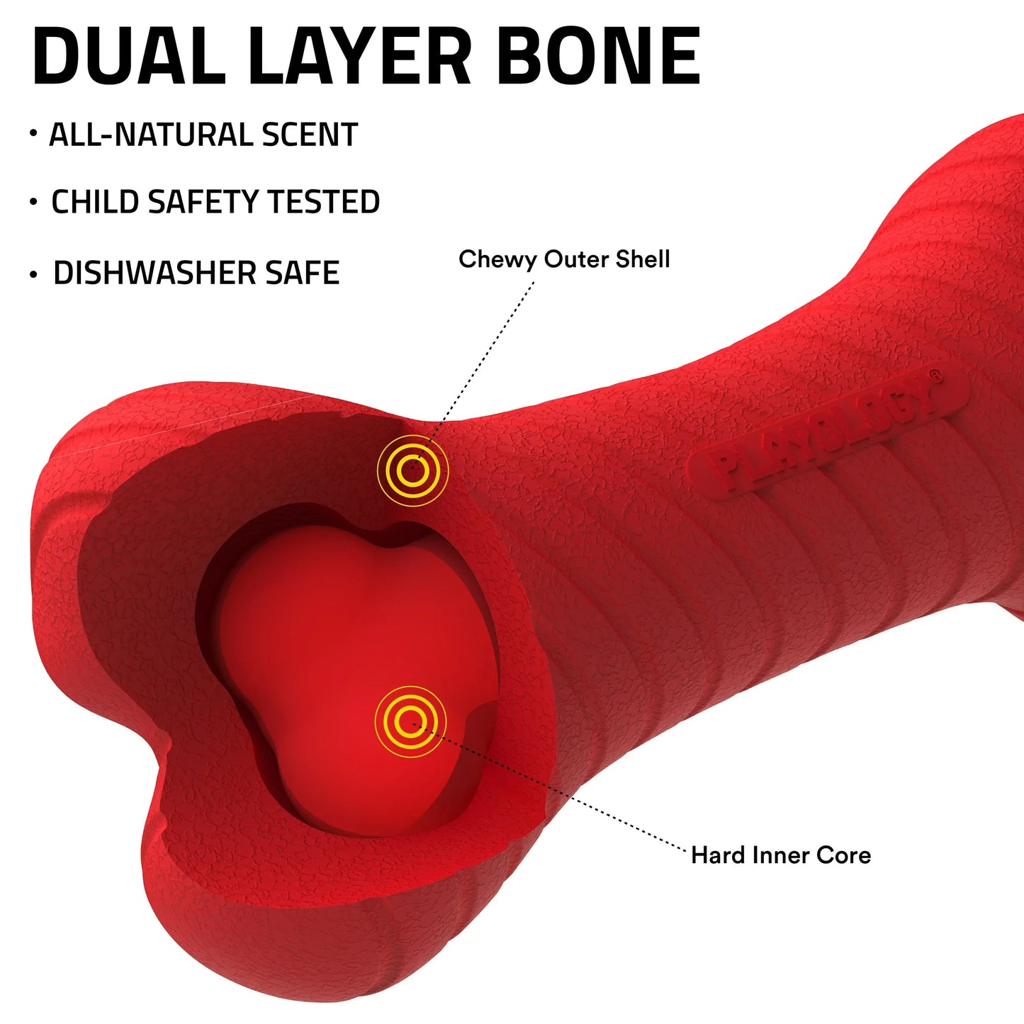 Playology Beef Scented Bone - Medium