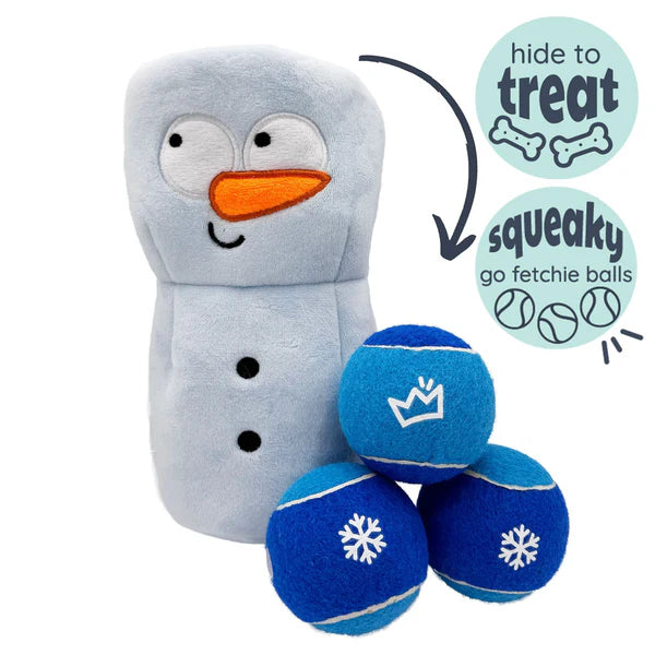 Squeak 'n Peek Snowman Dog Toy