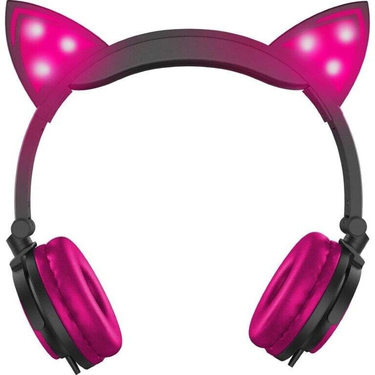 HYPE Cat Ear LED Headphones - Pink