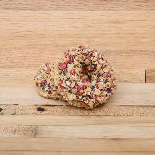 Carob Peanut Butter & Bacon Granola Donut