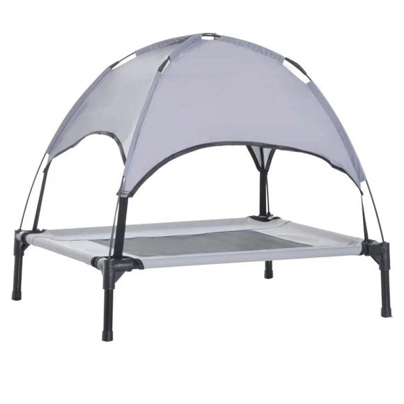 Raised Dog Bed with Canopy Shade Cover