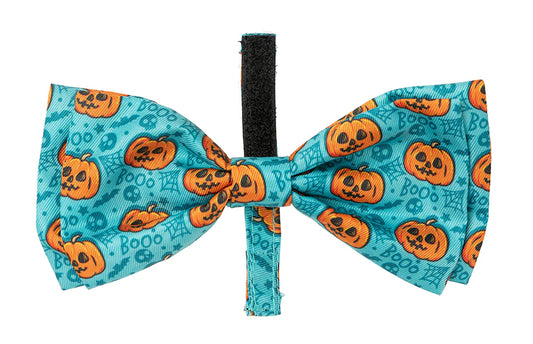FuzzYard Bowtie - Jack-O-Lantern Teal