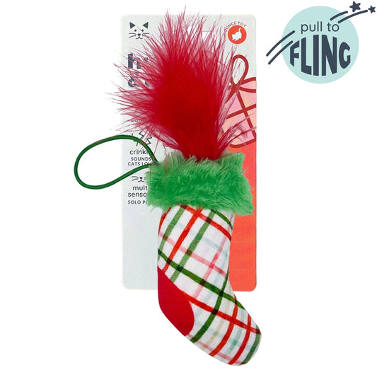 Christmas Stocking Flinger Cat Toy