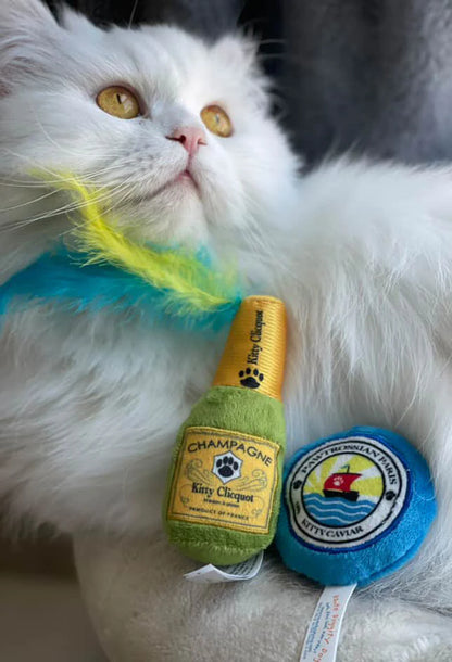 Kitty Clicquot (Bottle & Caviar) Catnip Toys