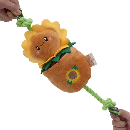 Treat & Tug Toy - Sunflower Pot