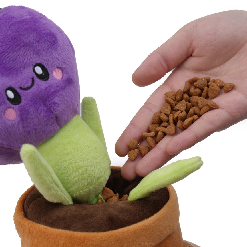 Treat & Tug Toy – Purple Tulip