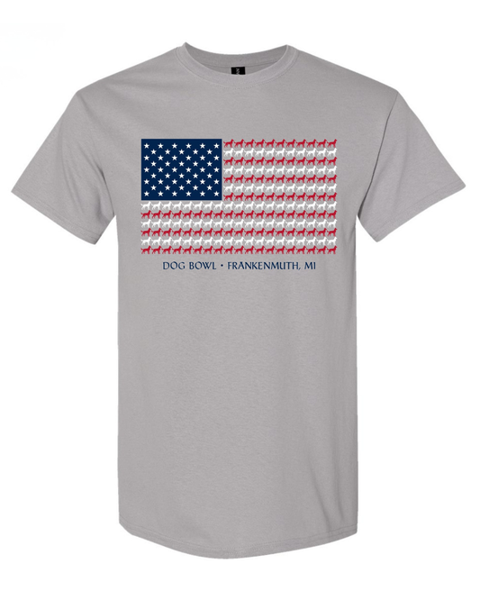 Dog Bowl America 250th Dog Flag Tee