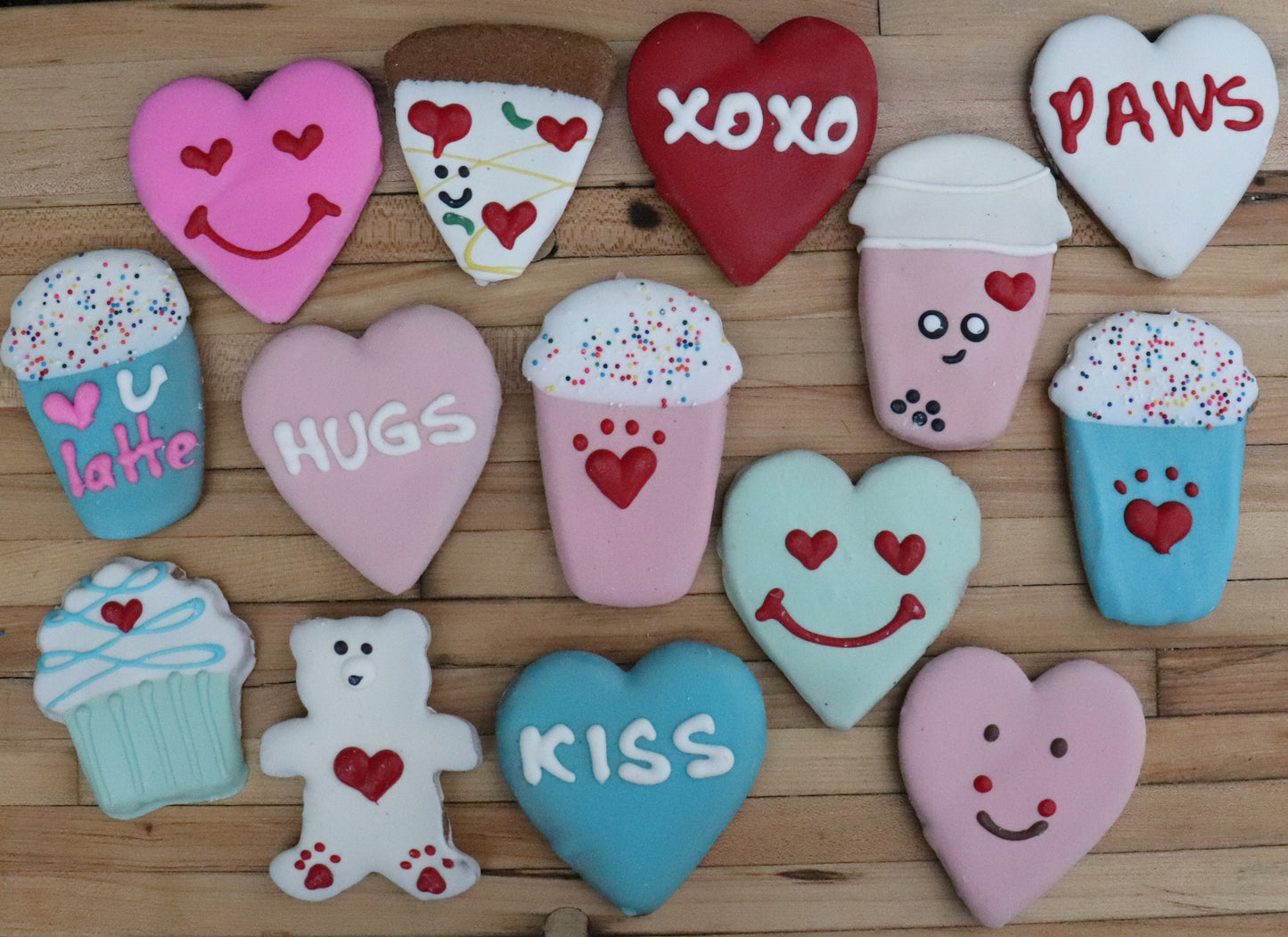Assorted Pupentine's Day Cookies - Set of 6
