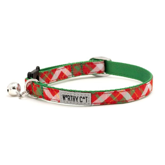 Holiday Plaid Cat Collar