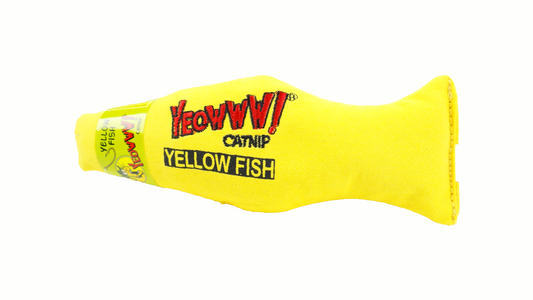 Yeowww! Fish Yellow Catnip Toy