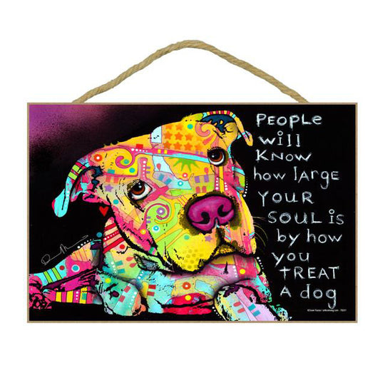 Pit Bull Soul Wood Plaque Sign