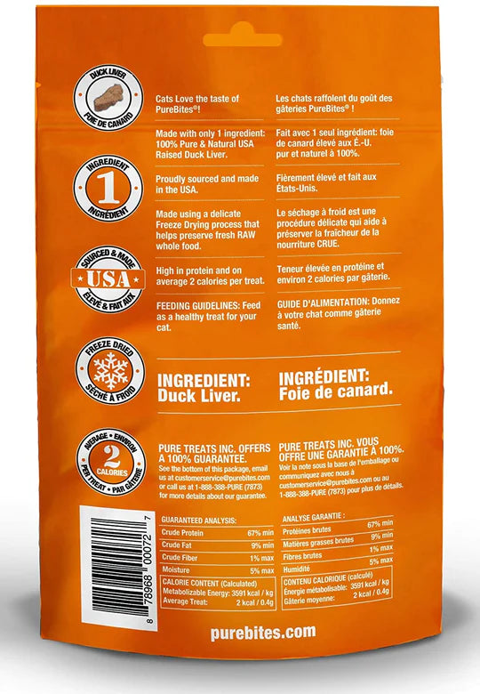 PureBites Freeze-Dried Cat Treats - Duck Liver
