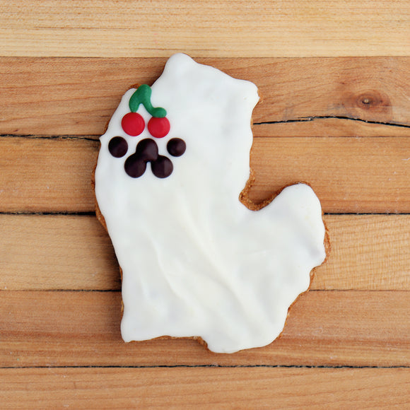 Frosted Northern Michigan Cherry Dog Treat