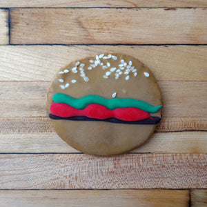 Frosted Hamburger Dog Treat