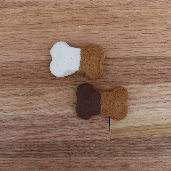 Shortbread Mini Vanilla and Carob Dipped Bone Dog Treat
