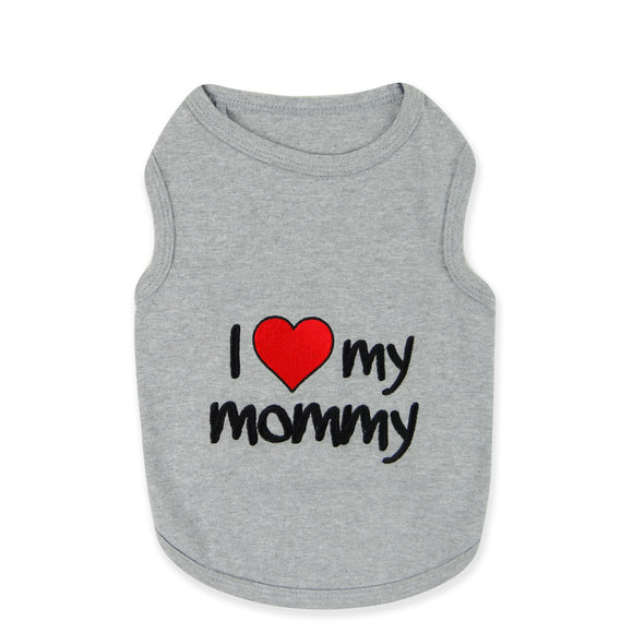 I Love My Mommy Grey Tee