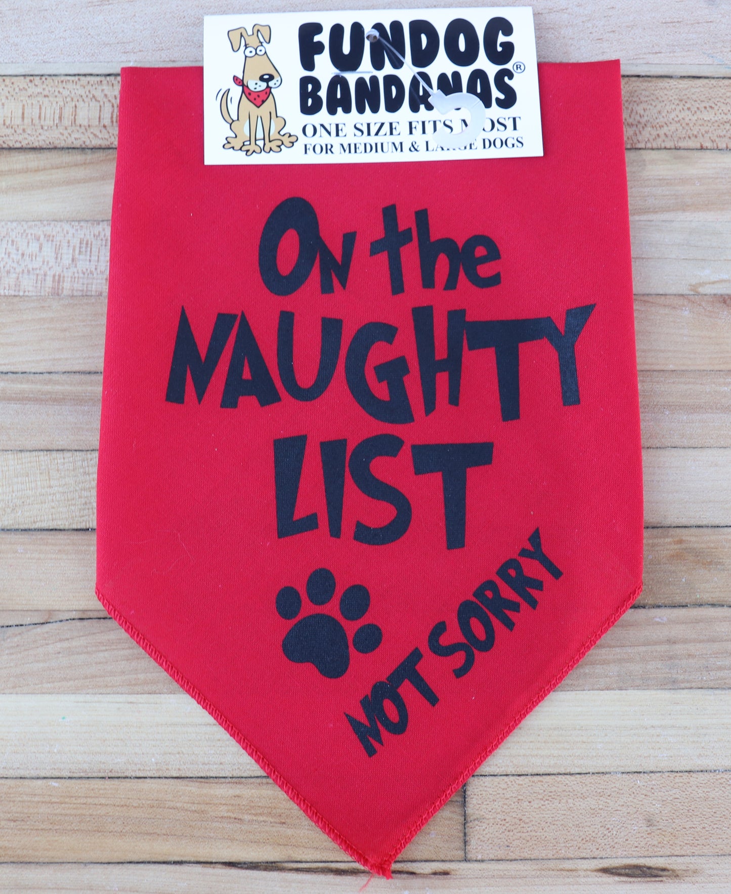 Christmas Bandana - On the Naughty List