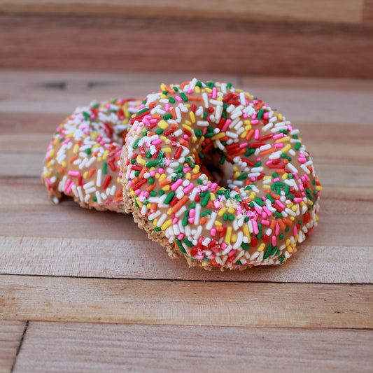 Peanut Butter Sprinkle Granola Donut