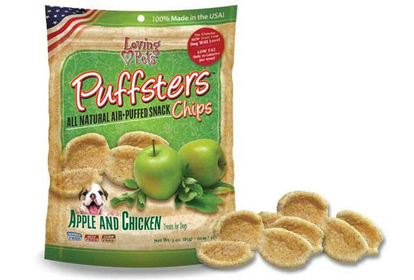 Puffsters Dog Chips - Apple and Chicken