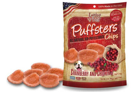 Puffsters Dog Chips - Cranberry and Chicken