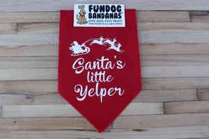 Christmas Bandana - Santa's Little Yelper