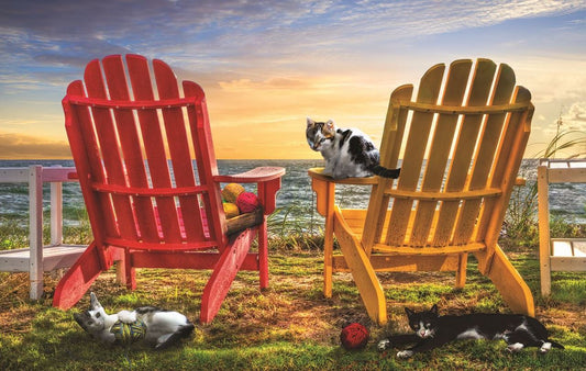 Cat Nap at the Beach Puzzle - 1000 pc Puzzle