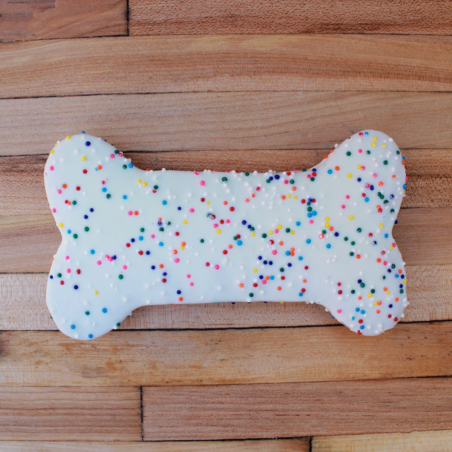 Frosted White Sprinkle Dog Treat