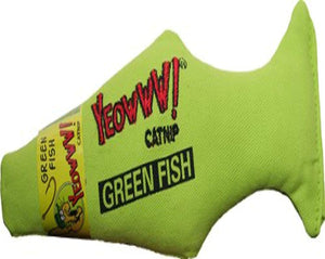 Yeowww! Green Fish Catnip Toy